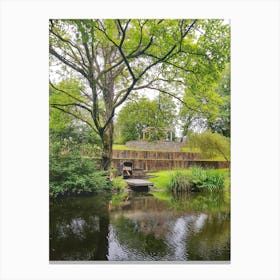 Beside the canal Canvas Print