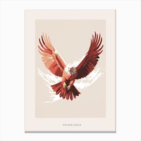 Minimalist Golden Eagle Bird Poster Canvas Print