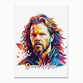 James Hetfield, Metallica 02 Portrait Music Icon Style WPAP Pop Art Canvas Print