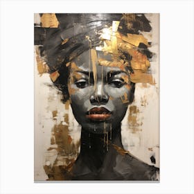 Gold & Black 1 Canvas Print