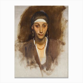 Egyptian Woman With Earrings, John Singer Sargent Canvas Print
