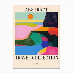 Abstract Travel Collection Poster Gabon 2 Canvas Print