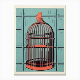 Modern Birdcage Illustration Canvas Print