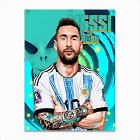Messi The Alien Canvas Print