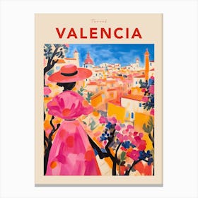 Valencia Spain 6 Fauvist Travel Poster Canvas Print