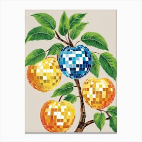 Apple Tree With Disco Balls Canvas Print