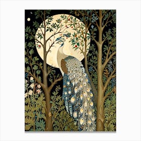 William Morris Peacock In The Forest 2 Canvas Print