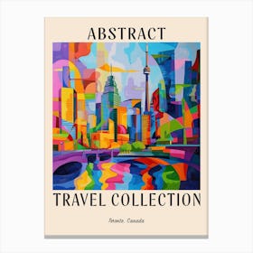 Abstract Travel Collection Poster Toronto Canada 2 Canvas Print
