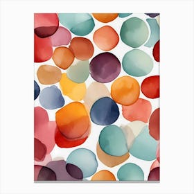 Watercolor Pebbles Canvas Print