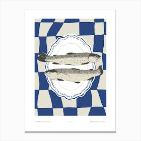 Two Sardines On A Plate Canvas Print