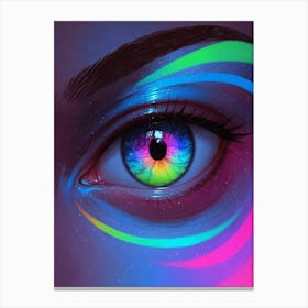 Neon Eye Canvas Print