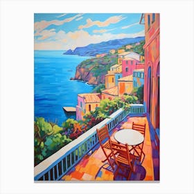 Amalfi Coast Italy 3 Fauvist Painting Canvas Print