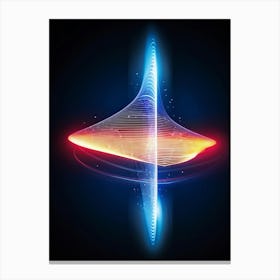 Abstract Vector Representation Of A Futuristic Concept Warp Lines Glowing With Neon Hues Converging (7) Canvas Print