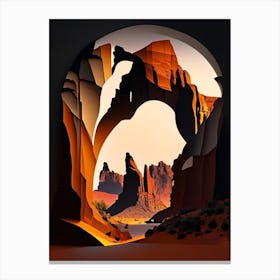 Arches National Park United States Of America Cut Out Paper Canvas Print