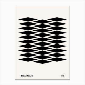 Geometric Bauhaus Poster B&W 48 Canvas Print