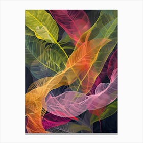 Abstract Tropical Leaves Canvas Print