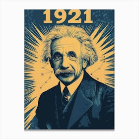 Aihrgdesign A Vintage Poster Celebrating Albert Einsteins Nob 9423b5f2 Ae34 4726 A9f4 8457c55a527b 0 Canvas Print