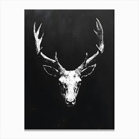 Dark Gothic Deer Head Canvas Print