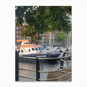 Boat at Swansea Marina Canvas Print