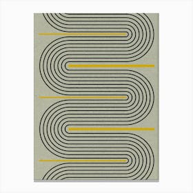 Mid Century Curves Balance Canvas Print