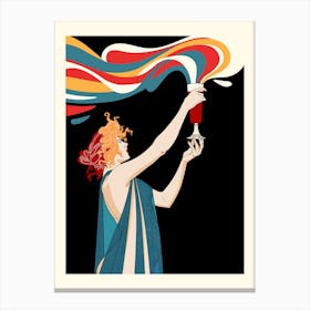 Psychedelic Art Nouveau Illustration Canvas Print