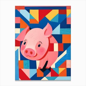 Pink Pig Canvas Print