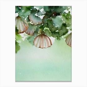 Scallops Storybook Watercolour Canvas Print