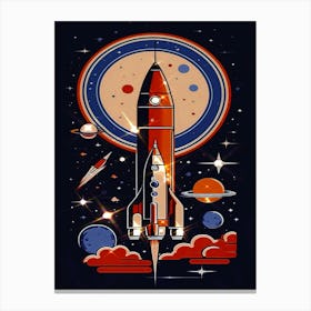 Retro Space Shuttle Canvas Print