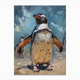 African Penguin Phillip Island The Penguin Parade Oil Painting 4 Canvas Print