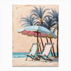 Beach Chairs 9 Canvas Print