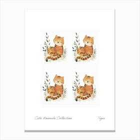 Cute Animals Collection Tiger 2 Canvas Print