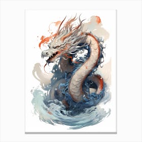 A Dragon Traditional Color Pallete Illustration 2 Canvas Print