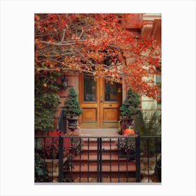 Door Of Autumn, New York Canvas Print