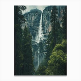 Waterfall In Yosemite Canvas Print