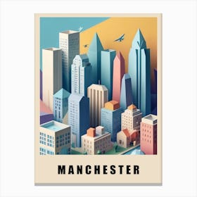 Manchester City Low Poly (12) Canvas Print