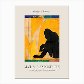 Gorilla 4 Matisse Inspired Exposition Animals Poster Canvas Print