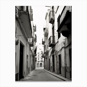 Cadiz, Spain, Black And White Old Photo 2 Canvas Print