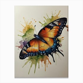 Butterfly Watercolor Painting Canvas Print