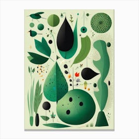 Illustration Of Green Plants Canvas Print