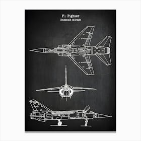 F1 Dassault Mirage Airplane Decor F1 Aircraft Decor Plane Decor Airplane Art Airplane Print Airplane Blueprint Airplane Vf11 Canvas Print