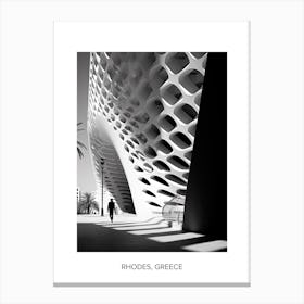 Poster Of Seville, Spain, Photography In Black And White 1 Canvas Print