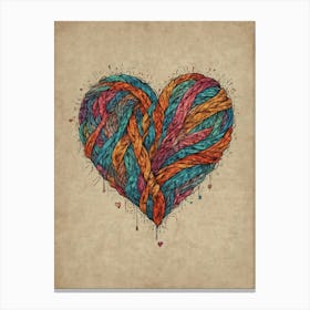 Heart Of Yarn 3 Canvas Print
