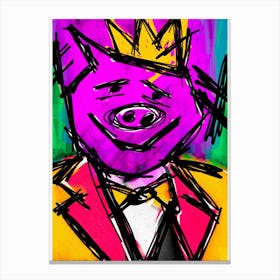 King Of Pigs Canvas Print