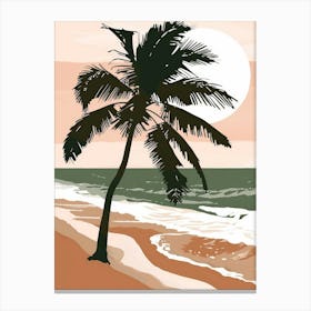 Palm Tree On The Beach 6 Canvas Print