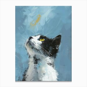 Cat Looking Up Canvas Print