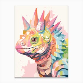 Colourful Dinosaur Protoceratops Canvas Print
