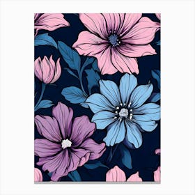 Seamless Floral Pattern 26 Canvas Print