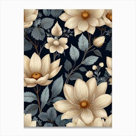 Lotus Flower Wallpaper Canvas Print