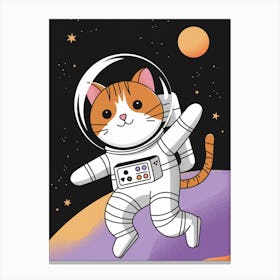 Astronaut Cat Canvas Print