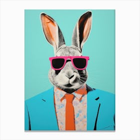 Rabbit In Sunglasses Canvas Print